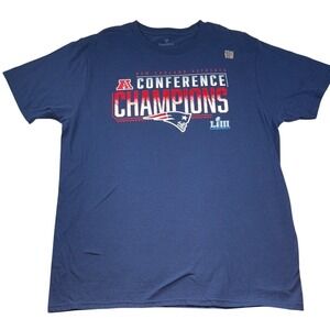 New England Patriots Conference Champions Navy T-Shirt size large NWT